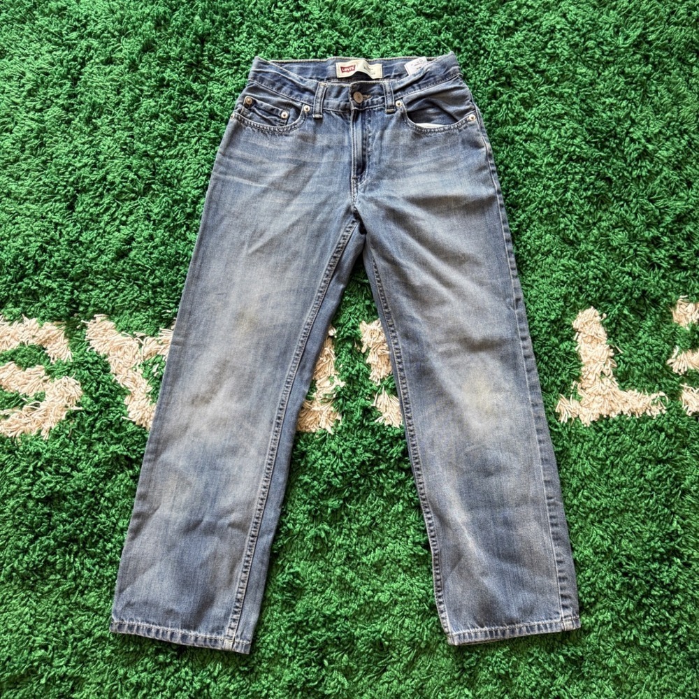 Levi's 505 Regular Fit‎ Boys Jeans Size 12 Light Wash Denim